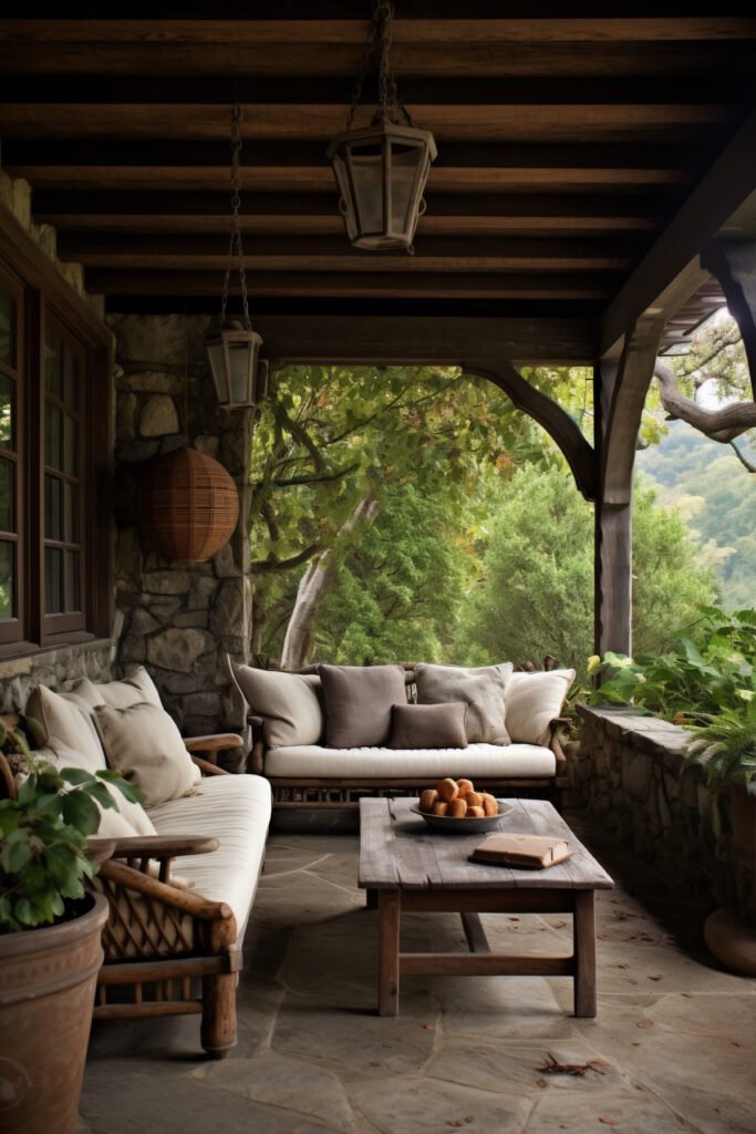 Gallery 1 rural patio with furniture vegetation